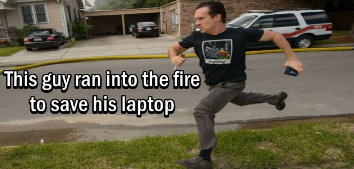 Can You Run Into A Burning House To Save Your Laptop, This Guy Just Did It!!!