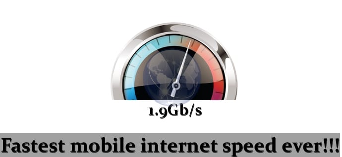 'Record Breaking' Internet Speed of 1.9 Gbps over 4G Mobile Network achieved