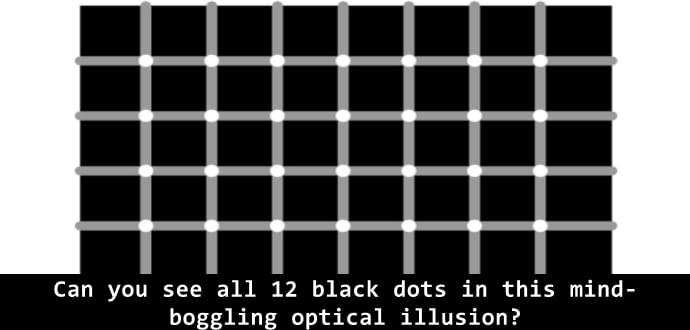 This 12 black dots optical illusion is driving everyone crazy