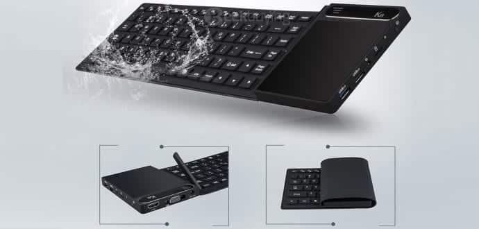 Vensmile K8 Mini Windows 10 PC is built into a flexible keyboard and touchpad