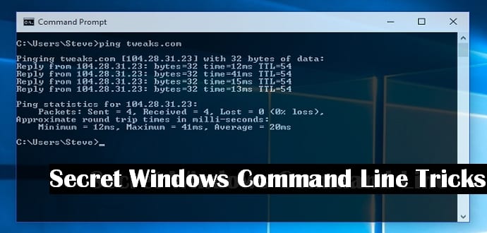 Top 10 hidden Windows secret command line tricks and hacks