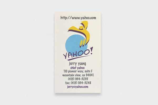 jerry yang's business card