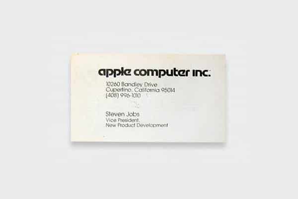 steve jobs business card