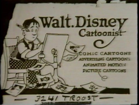 walt disney's business card