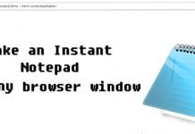 How to make an Instant Notepad in any browser window