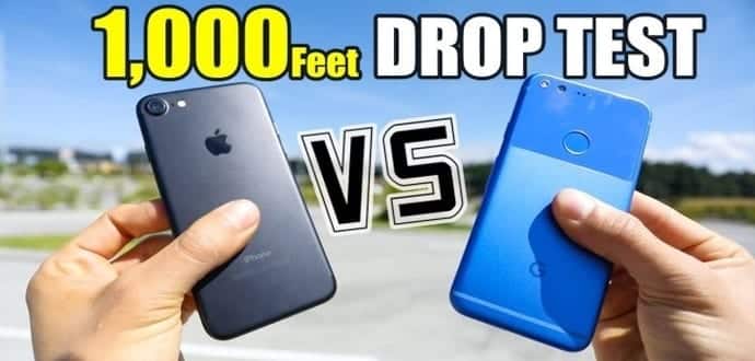 1,000 Feet Drop Test: Google Pixel Vs. Apple iPhone 7 (Video)