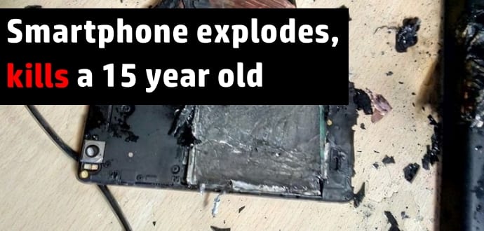 15-year-old dies after smartphone explodes while talking