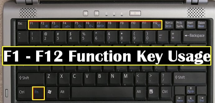 Co znamená F1 F12 na klávesnici?