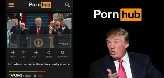 Donald Trump A Hit On PornHub, Watch Donald Trump Fuck the Entire Country at Once