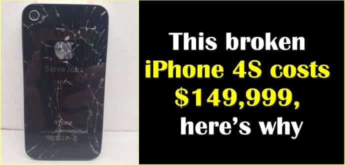 This broken iPhone 4s is listed up for sale for a mammoth $149,999 on eBay, here’s why