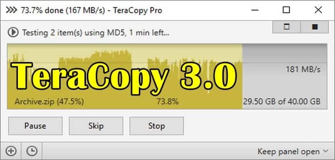 TeraCopy 3.0 released, download now