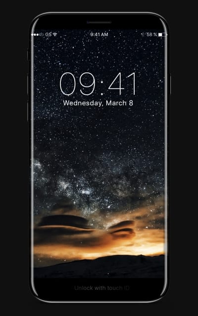 This iPhone 8 mockup visualizes rumored function area and bezel-less design