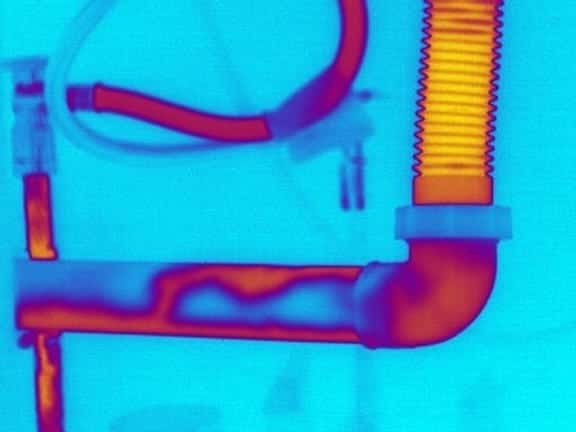 Checking radiant heat location in wires and pipes