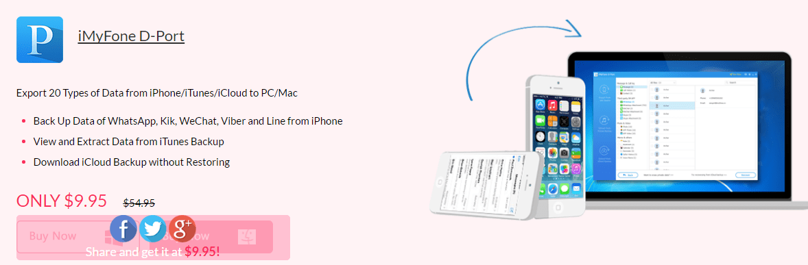 iMyFone D-Port iPhone Data Exporter