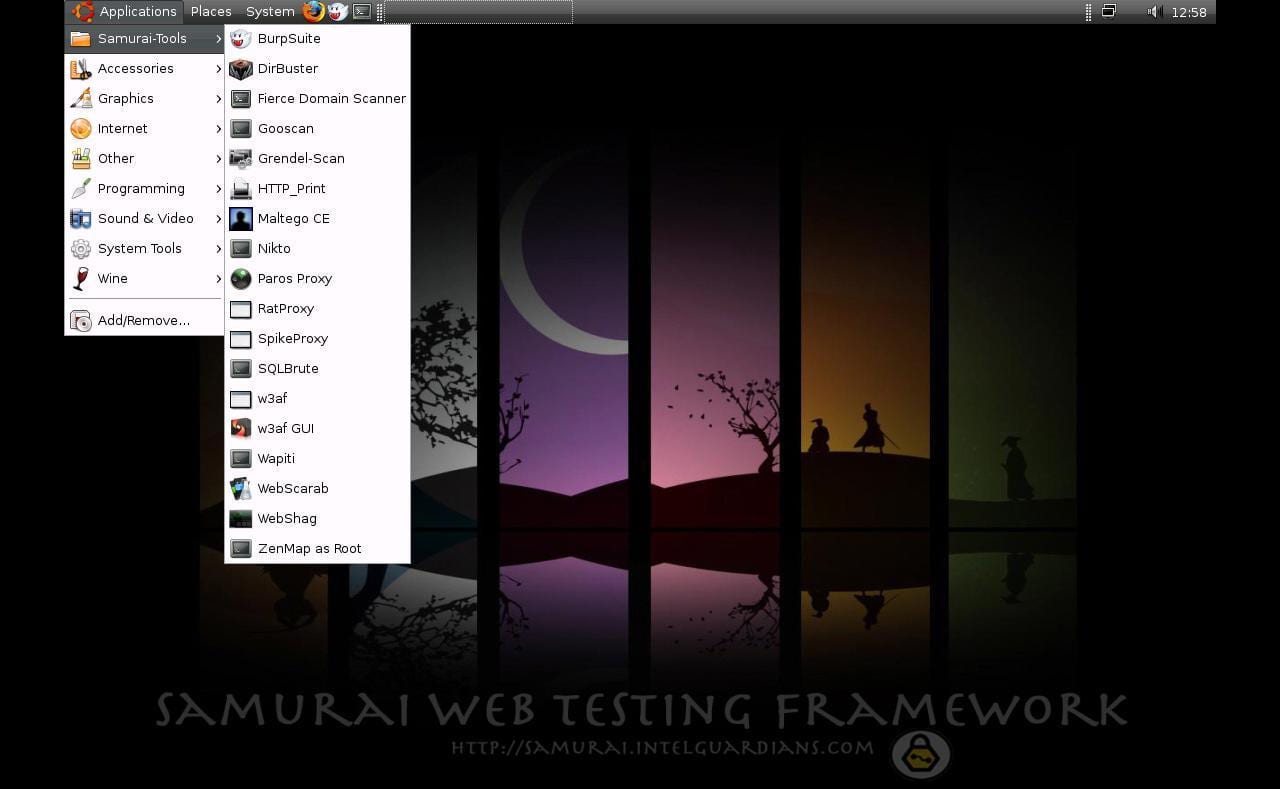 Favourite Operating Systems Of Hackers - Samurai Web Testing Framework