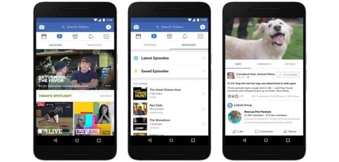 Facebook announces Watch, a personalized video platform