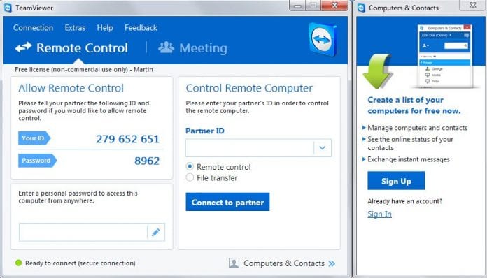 TeamViewer hack allows users sharing a desktop session to gain control of the other’s PC