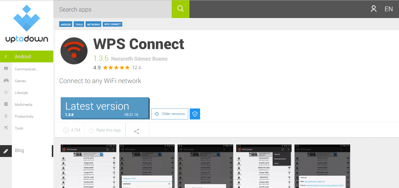 WPS Connect - hacking app for android