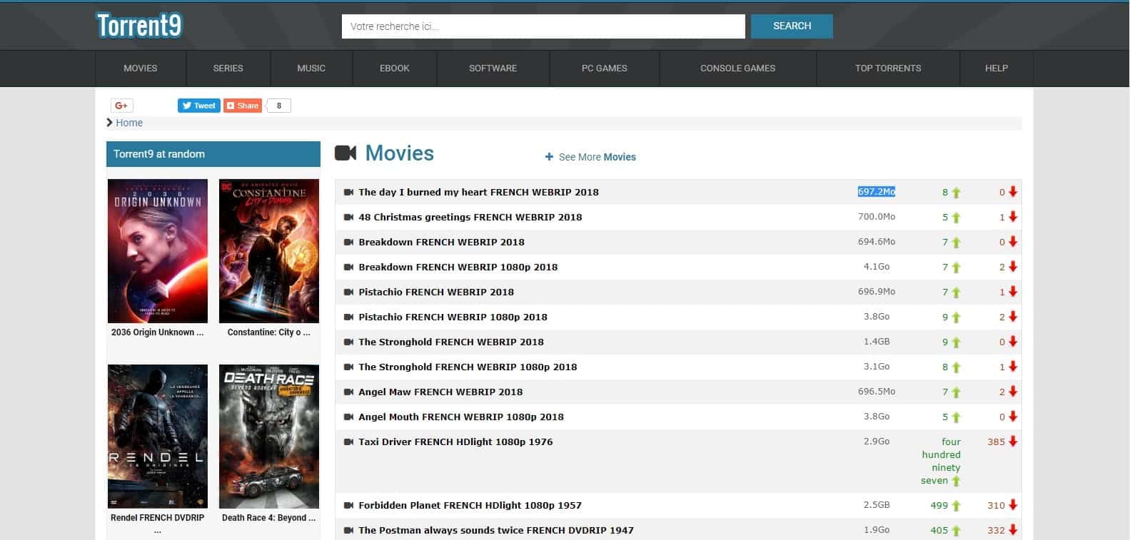 torrent9- Mejores sitios de torrents