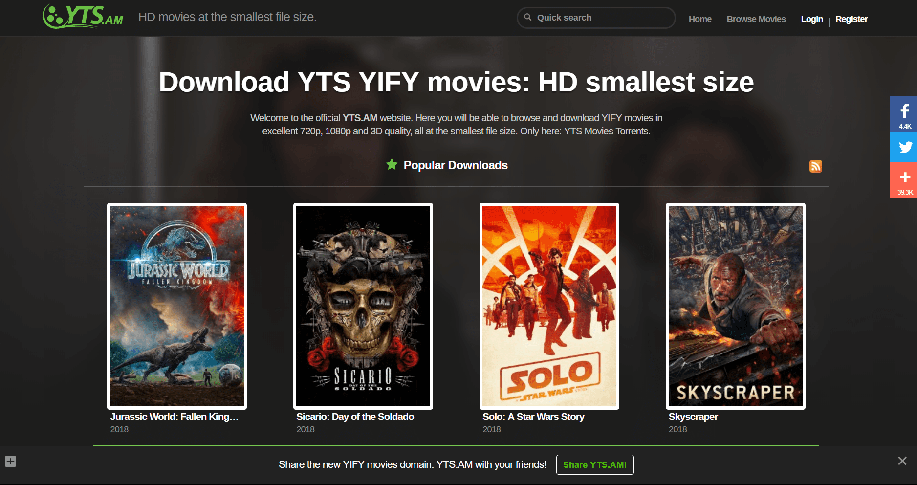 YTS.Am- Mejores sitios de torrents