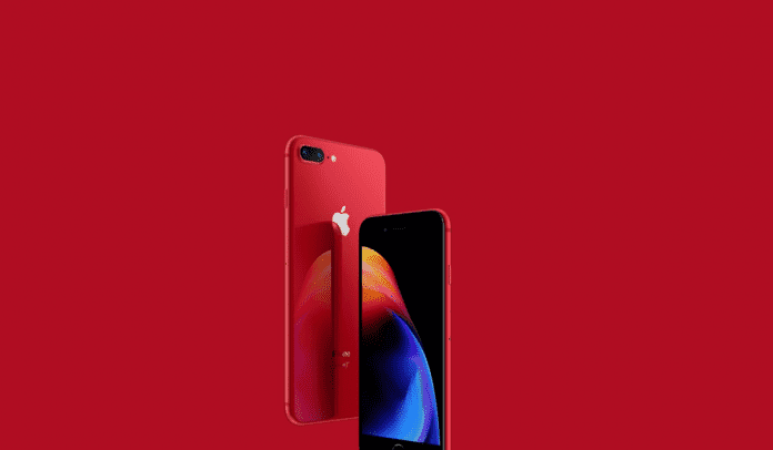 red iphone 8