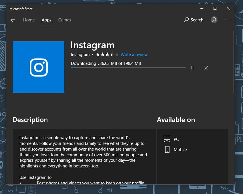 instagram download for pc windows 7 free