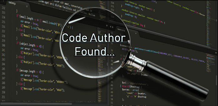 Machine Learning Could Help Identify Author of an Anonymous Code