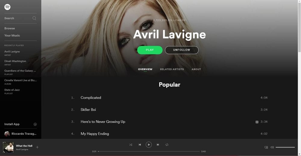 Spotify Web Player