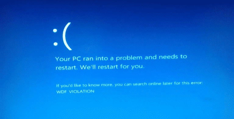 Blue Screen Windows 10 WDF_VIOLATION Error After Update- Fix
