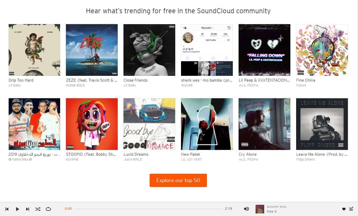 Use Soundcloud to download music for free