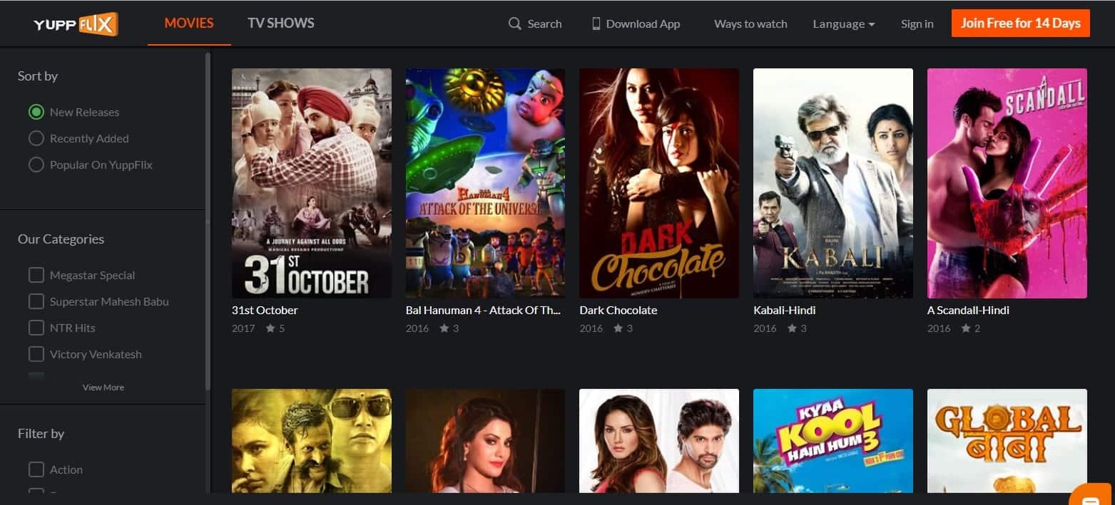 free movie websites for india