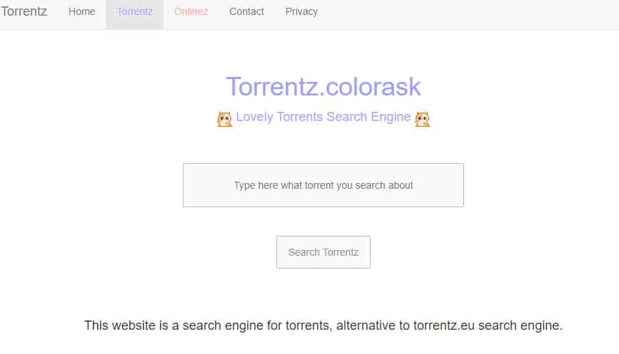 Torrentz - torrent search engine