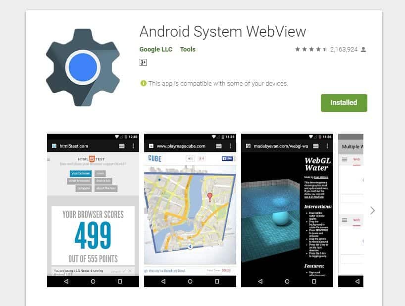 android system webview