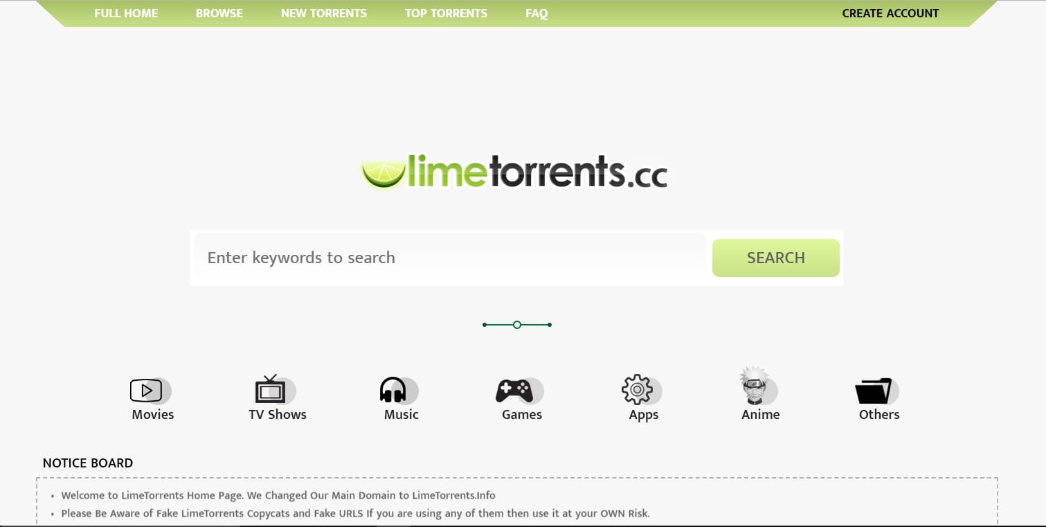 limetorrents website