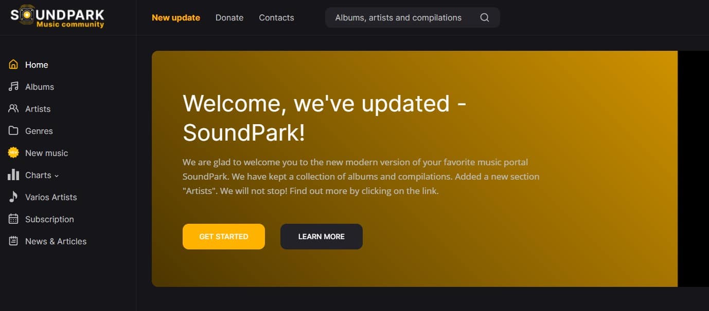 soundpark website