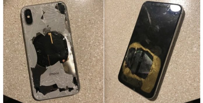 iPhone X explodes after iOS 12.1 Update