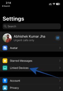 Whatsapp Linked devices