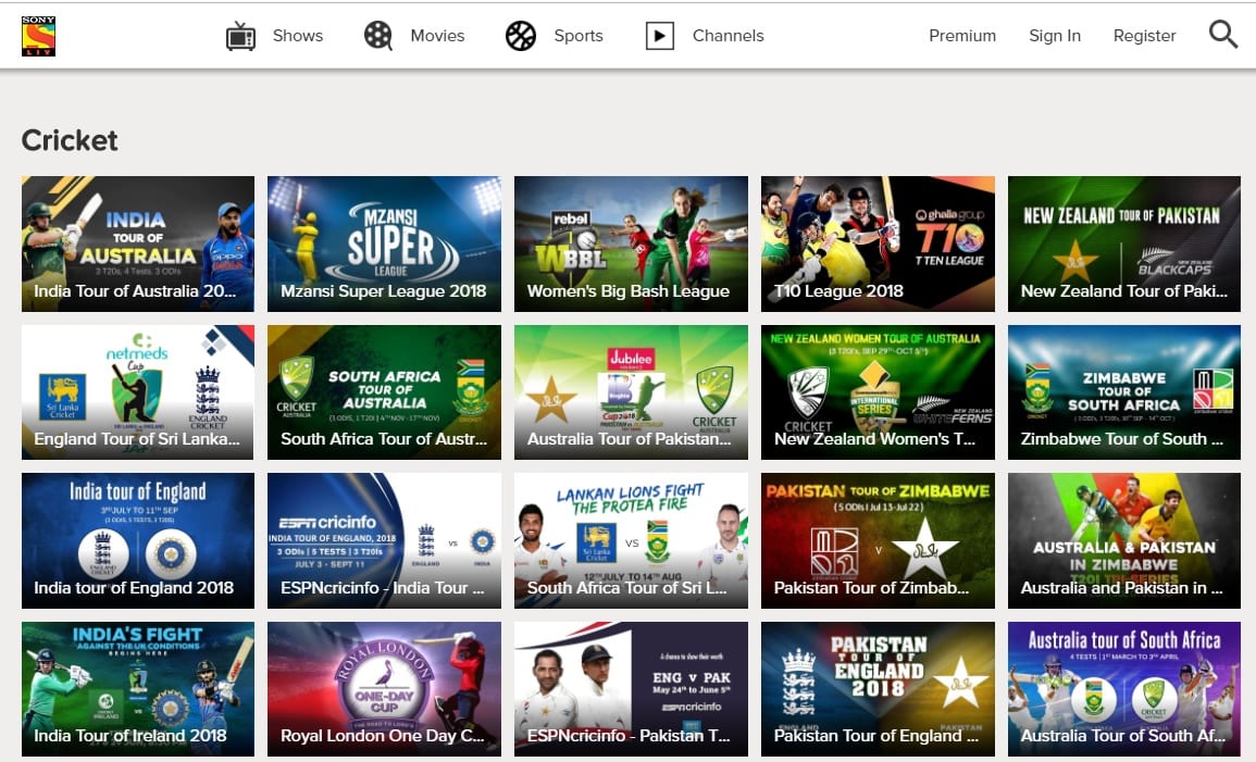 free sports streaming sites cricket