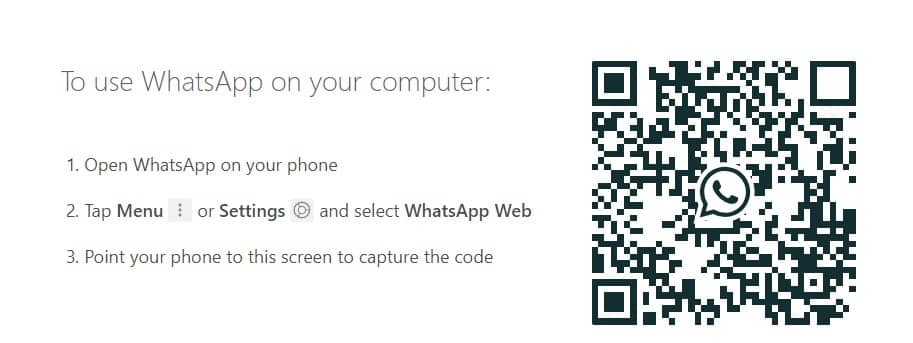 WHATSAPP WEB QR CODE