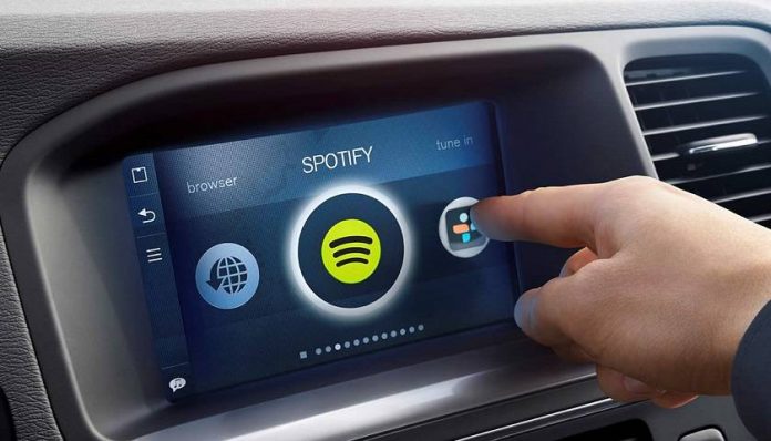Spotify’s in-car music player