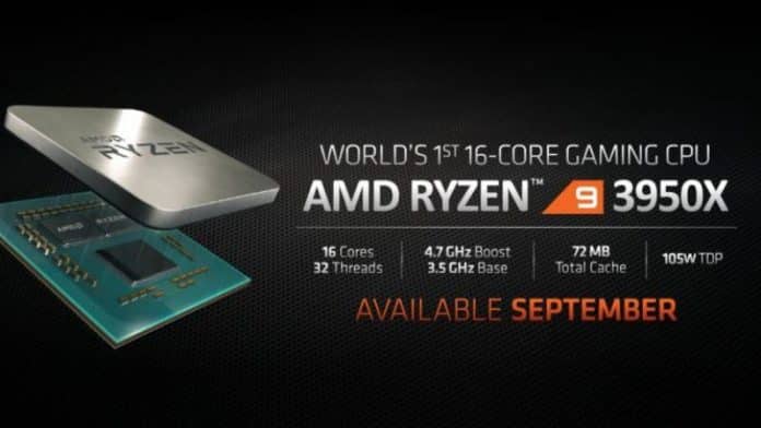 AMD's 16-Core Ryzen 9 3950X, 4.7 GHz CPU Coming This September