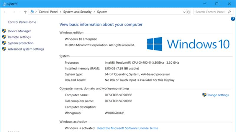 How To Find Computer Specs In Windows 10