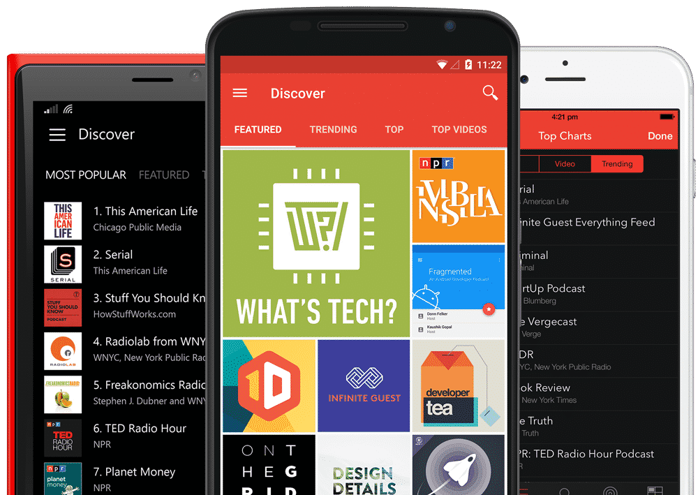 pocket casts app on screen lock