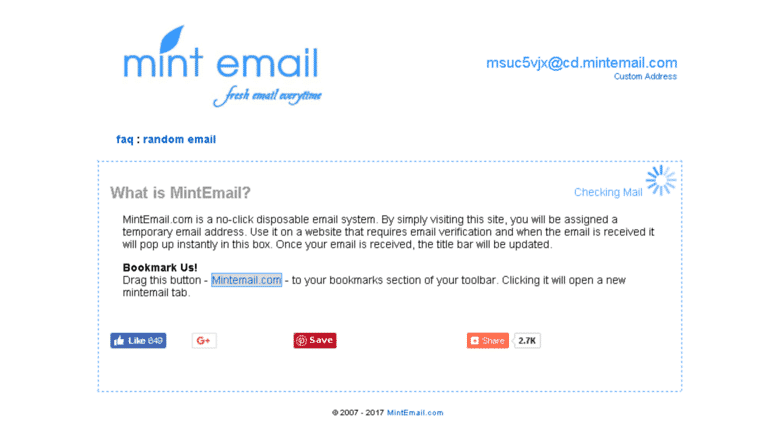 MintEmail: Fake Email Generator