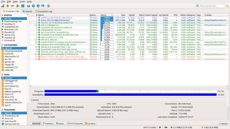 Client de torrent QBitTorrent pour macOS