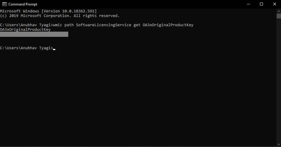 how to find product key in windows 10 pro using cmd