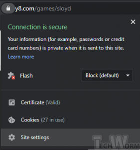 how to unblock adobe flash player for a website