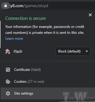 Chrome Site Settings