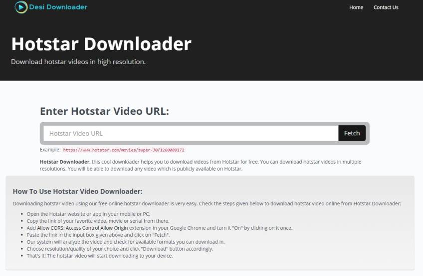 Hotstar Downloader