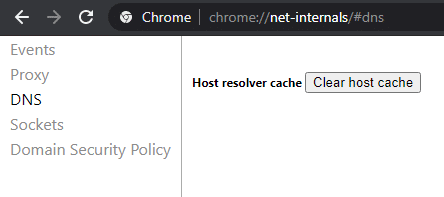 Clear DNS Cache Chrome